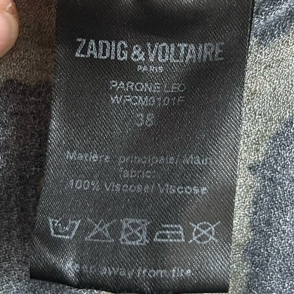 Zadig & Voltaire Pomy Jacquard Leopard Drawstring Jogger Pants, Size EU38, US 8 - Picture 7 of 7